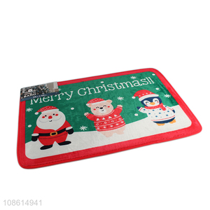 Top quality christmas style flannel <em>mat</em> <em>floor</em> <em>mat</em> for sale