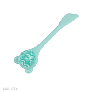 Hot selling double ended silicone face mask applicator brush for mud