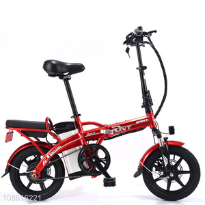 Wholesale 48V 12A 250W 14 inch fat tire foldable electric bike for adults
