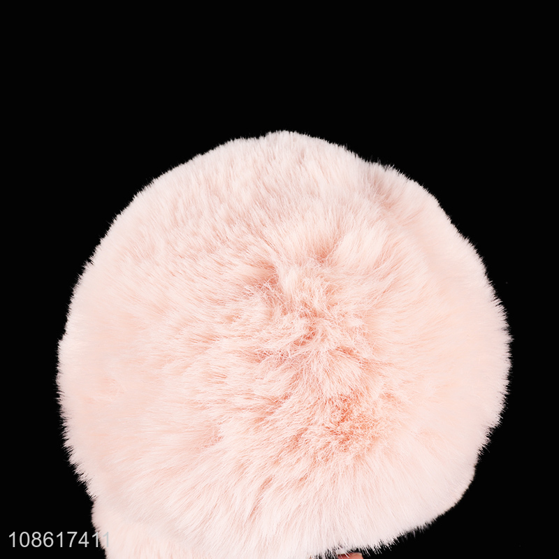 High quality luxury soft winter plush earmuff faux fur ear warmer