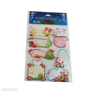 Factory Supply Christmas Gift Name Tags Stickers Decorative Holiday Stickers