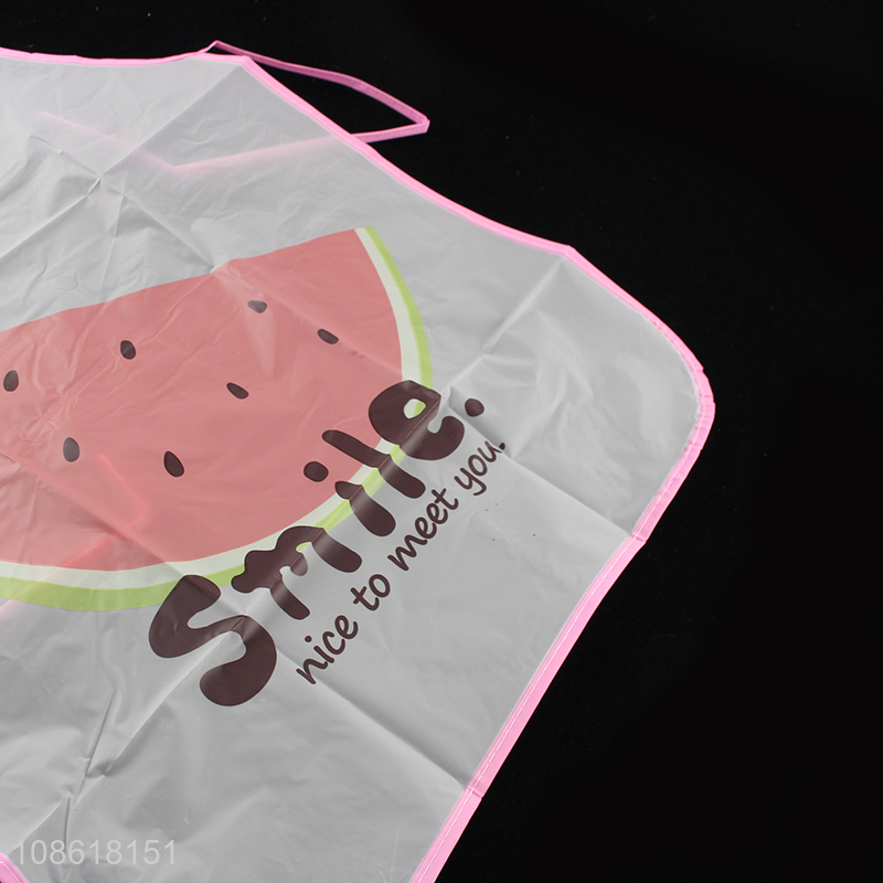 New products watermelon printed pvc apron waterproof oilproof apron