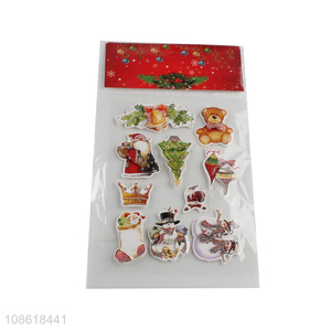 Hot Sale Adhesive Merry Christmas Ornament Stickers Decorative Stickers