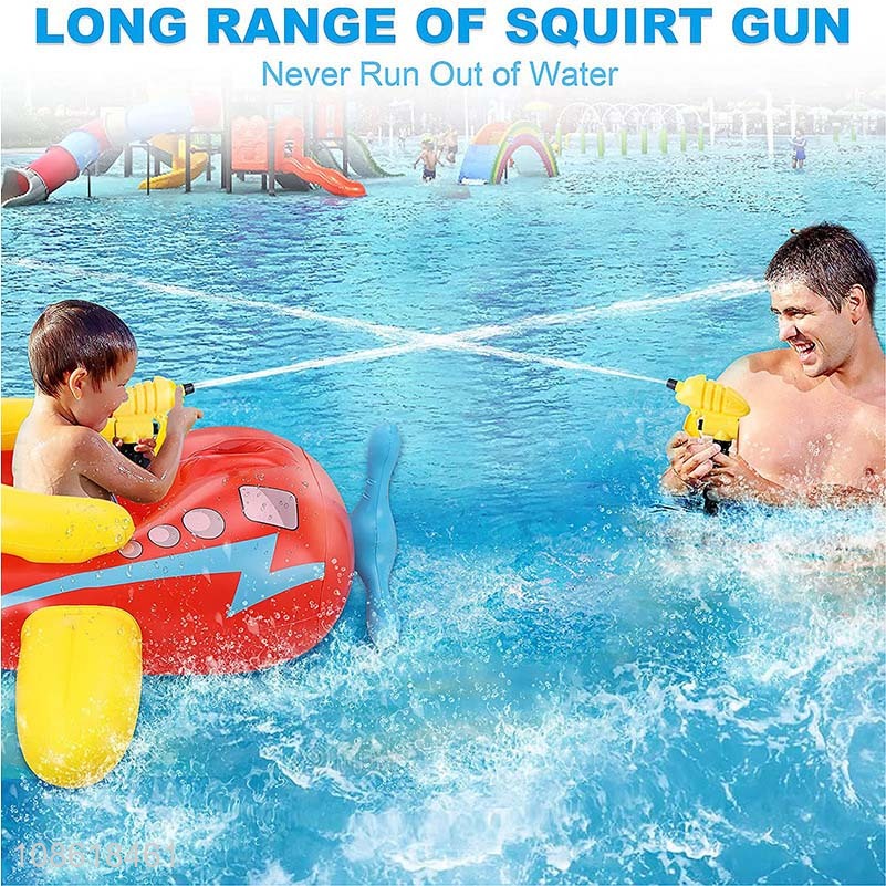 Popular products inflatable children swimming ring float with water pistol