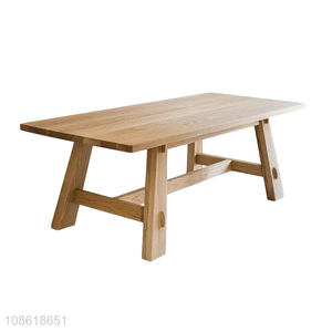Hot sale farmhouse wooden dining table kitchen table for 4-6 person