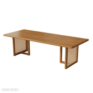 Best quality rattan wooden dining table solid wood kitchen table