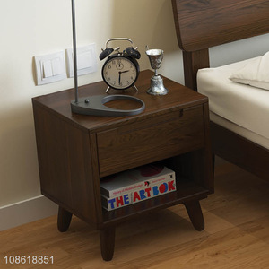 Top products solid wood bedroom bedside table nightstand