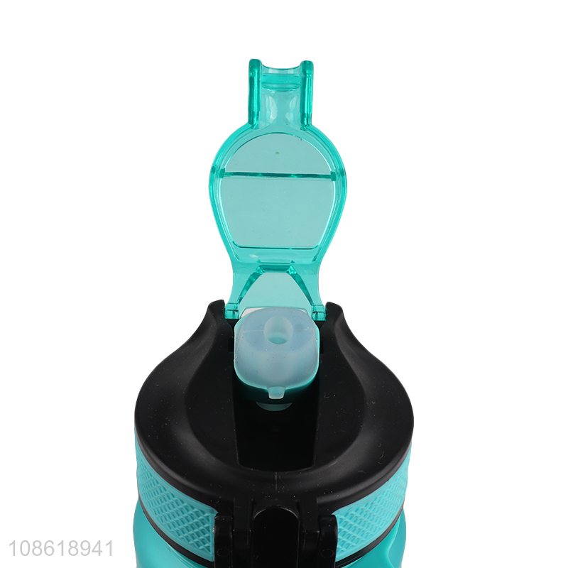 Good quality 900ml gradient color portable plastic water bottle for fitness