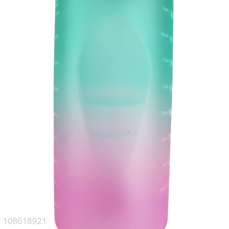 Wholesale 2000ml gradient color portable plastic water bottle for gym