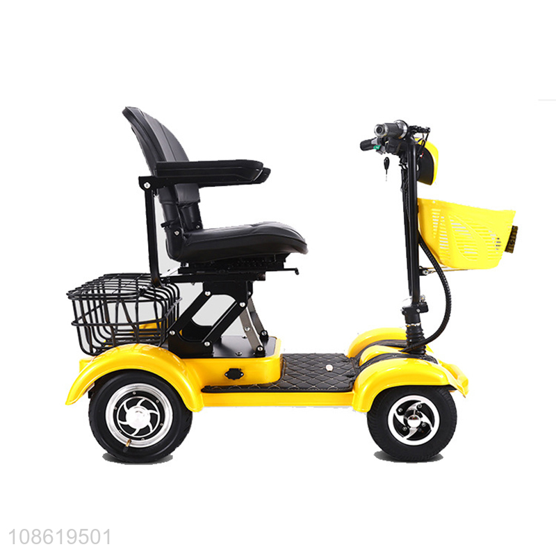 Wholesale lithium battery three-gear speed folding electric trike for elder people