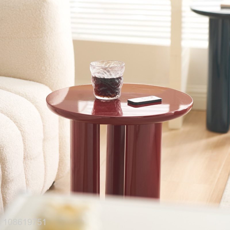 Most popular round solid wood coffee table sofa side table for sale
