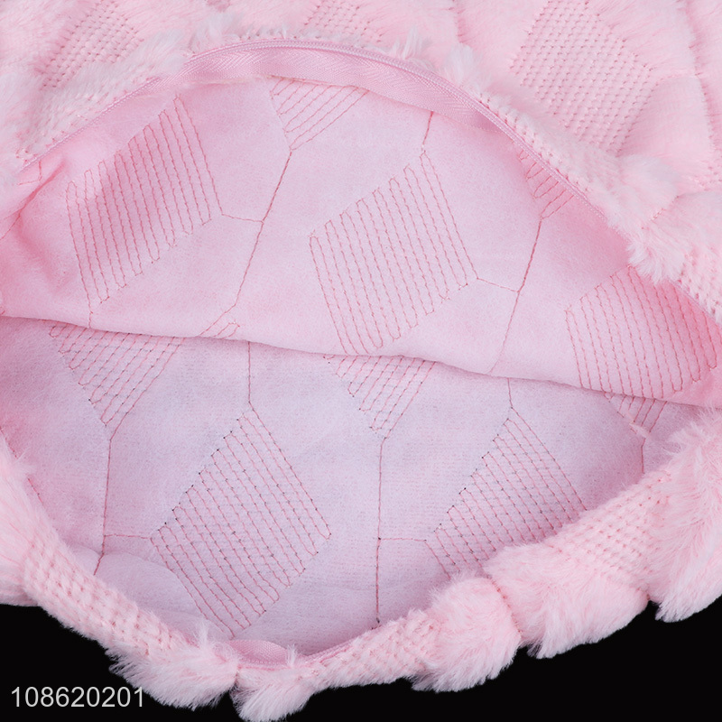 New arrival soft plush pink cushion cover pillow cover