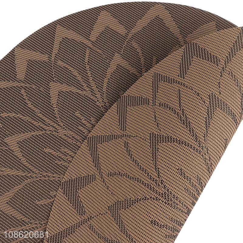 Hot product round braided textilene placemats coffee table mats