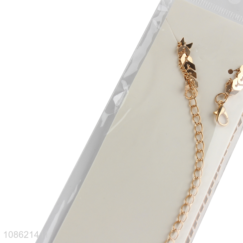 Yiwu factory fashion jewelry fishbone necklace for decoration