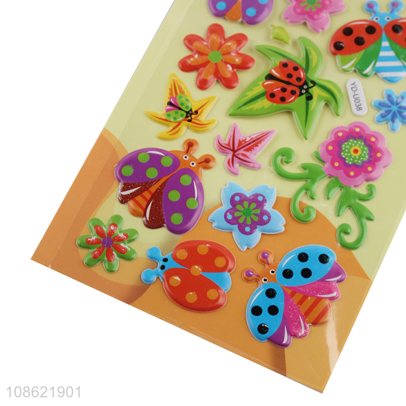 New product 3D insect flower puffy stickers foam sticker for toddlers