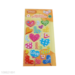 Wholesale 3D heart sticker puffy stickers decorative stickers for kids