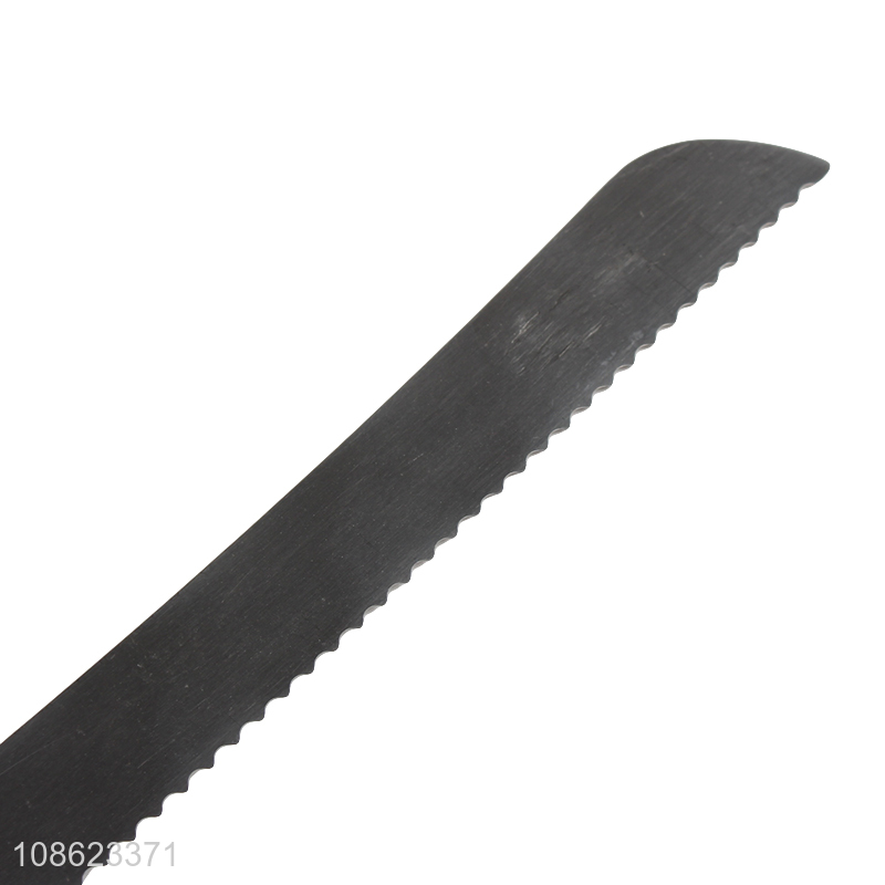 Factory wholesale stainless steel serrated bread knife with plastic handle