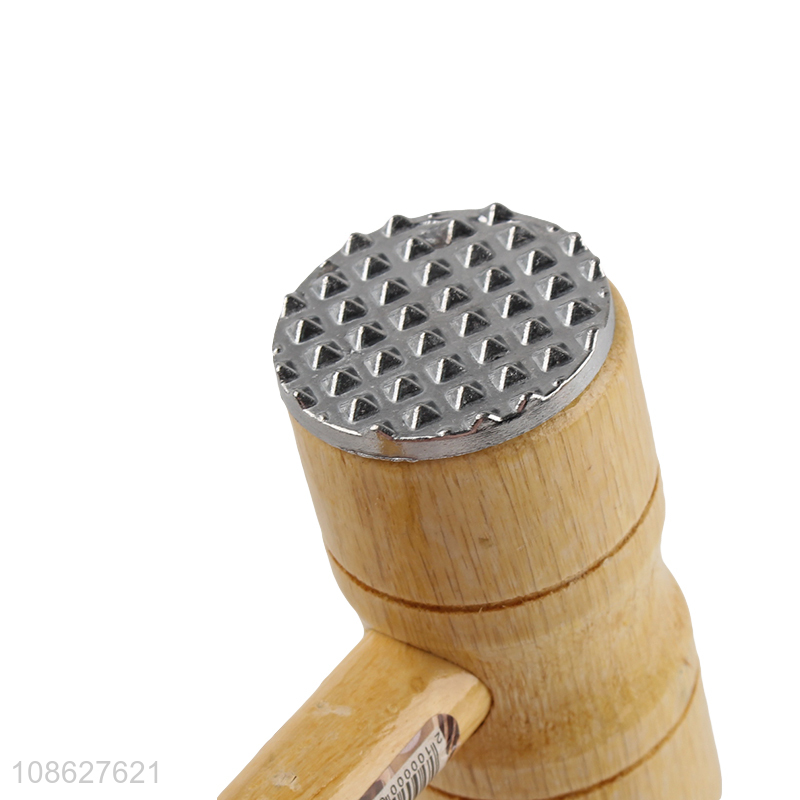 High quality meat tenderizer meat hammer with wooden handle