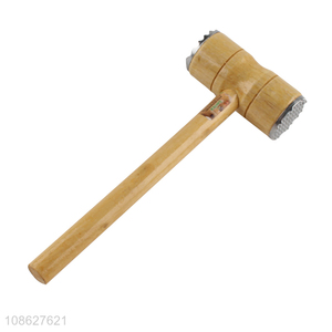 High quality meat tenderizer meat hammer with wooden handle