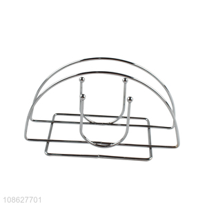 Factory supply metal wire napkin holder for kitchen countertop