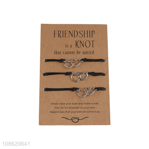 Good quality heart couple friendship bracelet alloy bracelet for sale