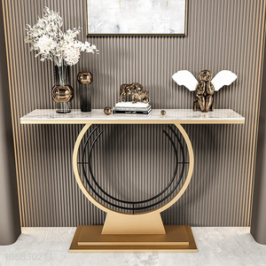 High quality metal frame slate console table entryway table