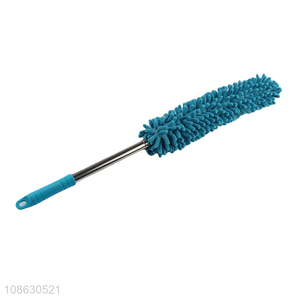 Wholesale telescopic handle microfiber feather chenille duster cleaning tool