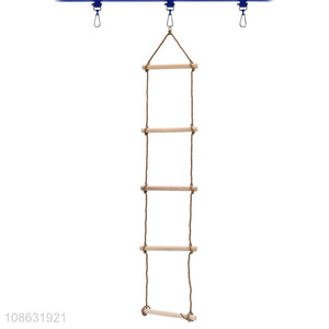 Hot selling children wooden climbing rope ladder wholesale