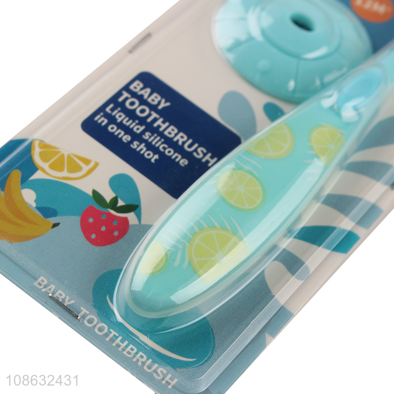Popular products liquid silicone baby toothbrush for sale