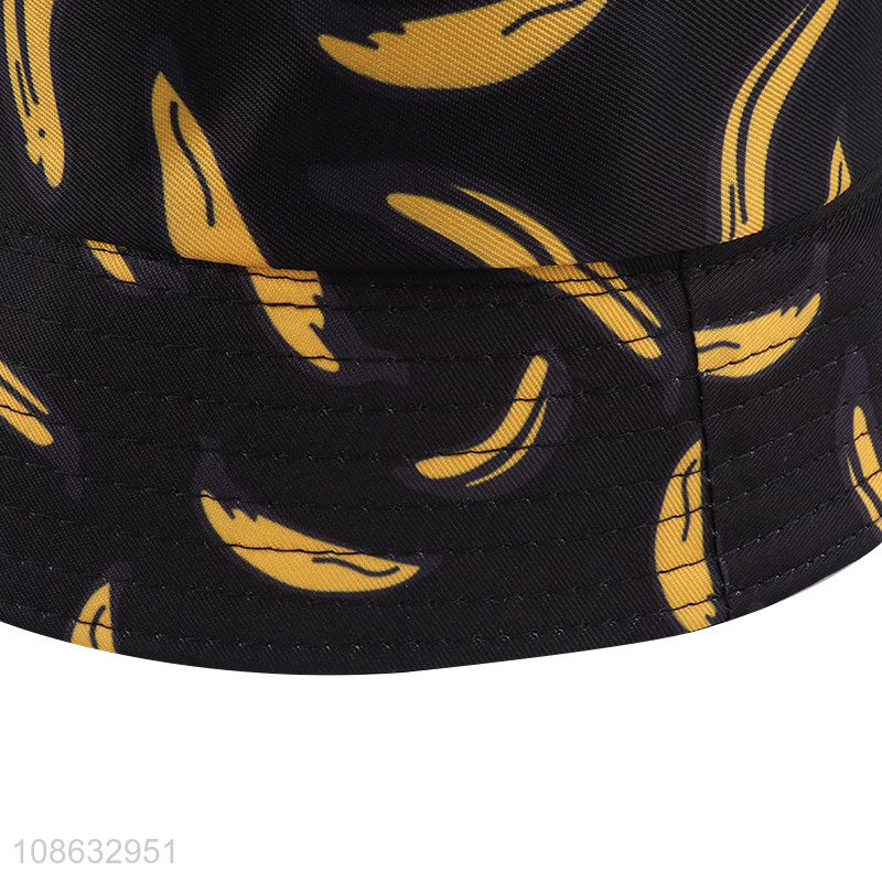 Hot selling banana pattern outdoor fisherman hat beach hat
