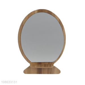 Top selling wooden desktop makeup mirror cosmetic mirror wholesale
