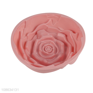 Good supply rose shaped silicone cake molds baking pans