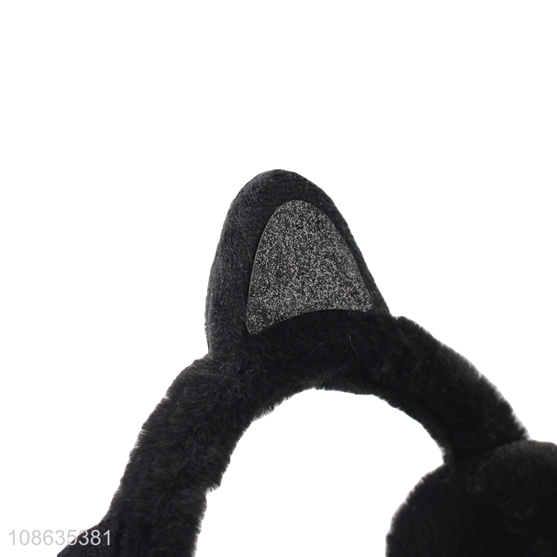 China products black winter warm plush earmuffs for sale