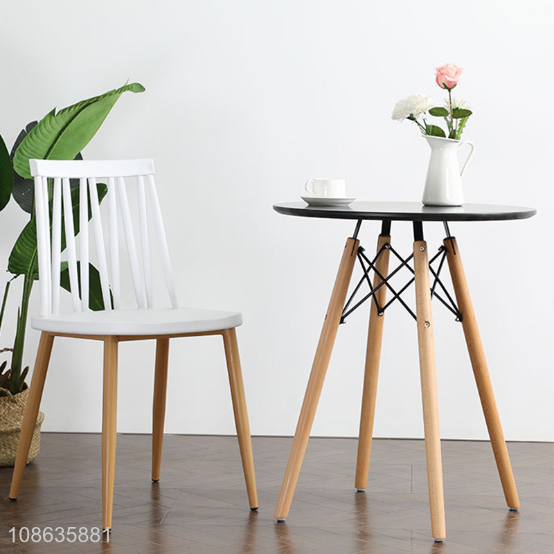 Wholesale MDF top coffee table folding cafe table with wooden legs