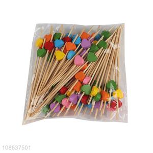 Hot selling 50pcs bamboo toothpicks for fruit cocktail party food