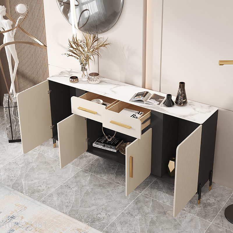 Hot selling luxury modern slate top cabinet kitchen sideboard cabinet
