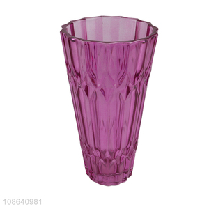 High quality colored glass flower vases for housewarming gifts