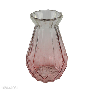 Wholesale fancy glass flower vases decorative tabletop vases