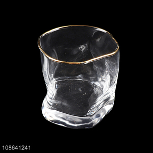 New product clear irregular glass whiskey glasses drinking cup