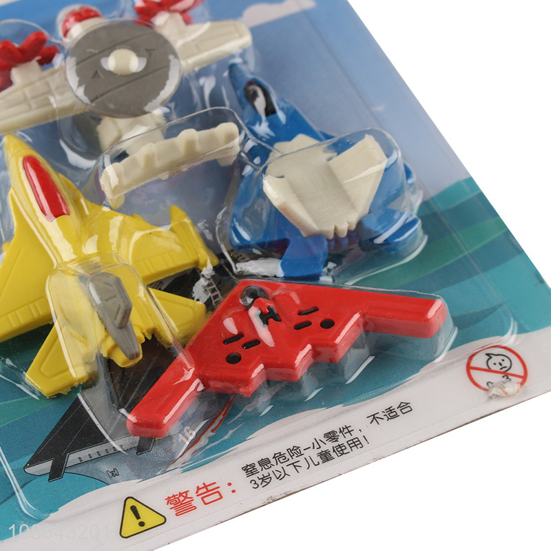 Good quality cartoon airplane shaped erasers student kids gifts