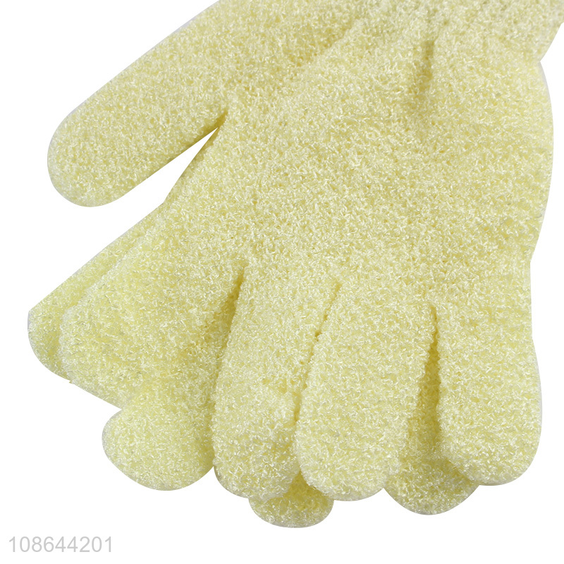 Wholesale nylon bath gloves bathing gloves exfoliating shower gloves