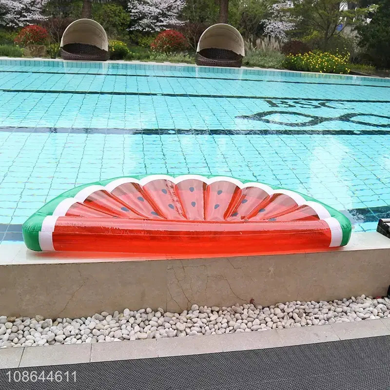 Wholesale watermelon shaped inflatable pool float lounge pool toy