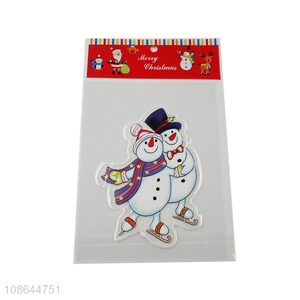Top sale snowman pattern christmas window sticker for decoration