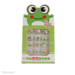 China products cartoon children fake nail suit for nail art