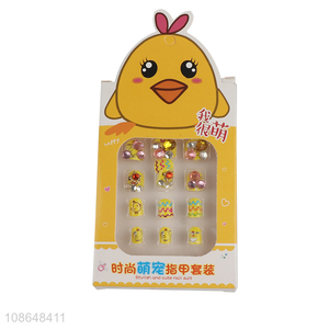 Popular products cartoon children nail decoration fake nail suit