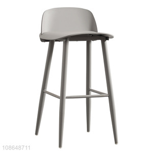 Wholesale bar furniture metal legs plastic high bar chair stool