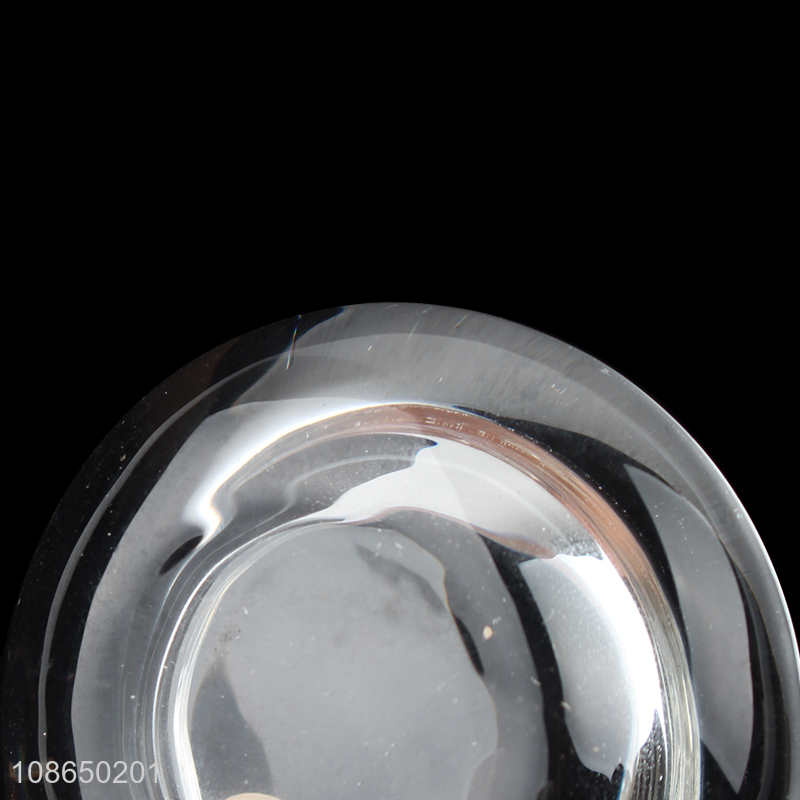 High quality round clear glass candle holder glass tealight holder