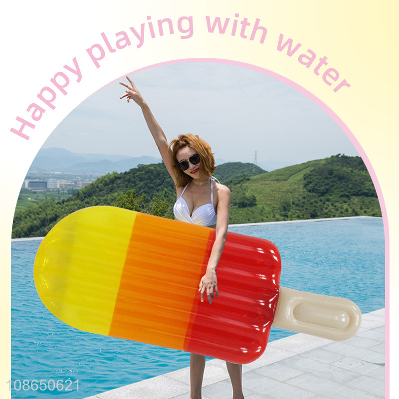 Hot selling popsicle shaoped inflatable pvc pool raft lounge pool floaties