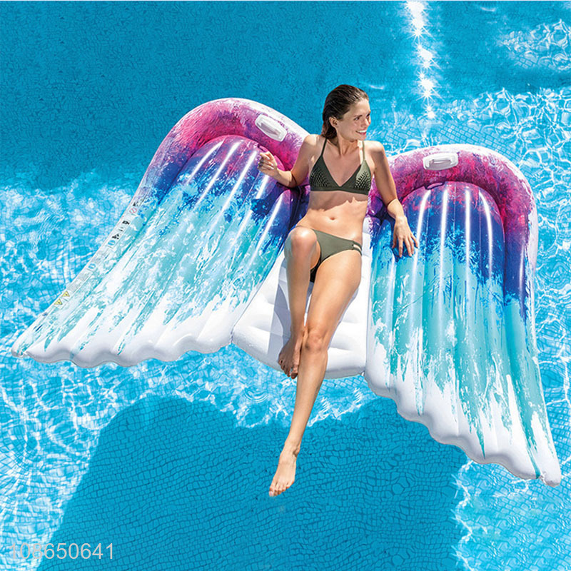 Recent design angel wings inflatable floating mat adults pool float lounge