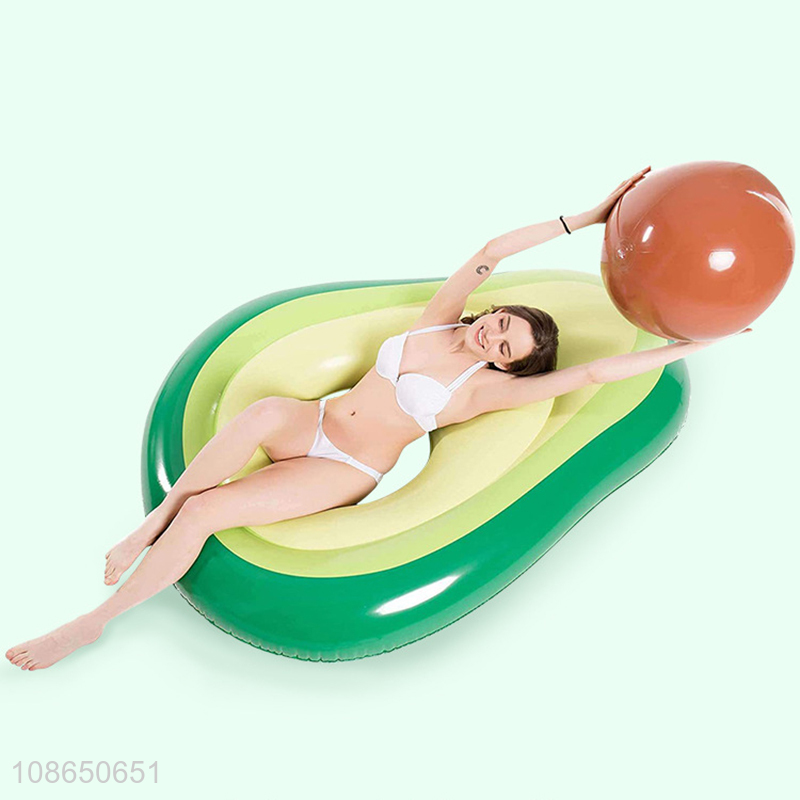 Wholesale water party toy inflatable avocado pool floats lounges for adults